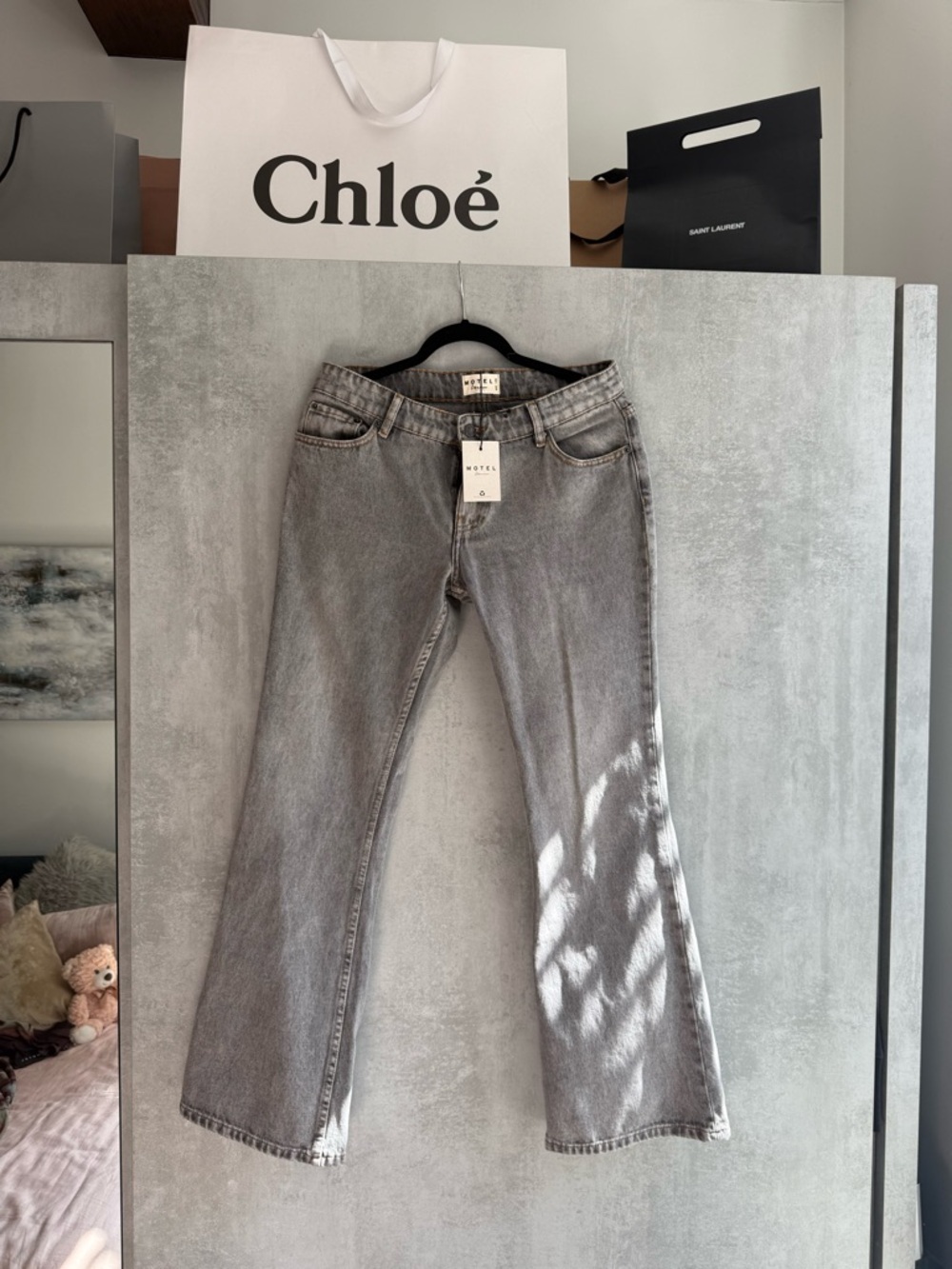 Motel Rocks Grey Boot-Cut Jeans